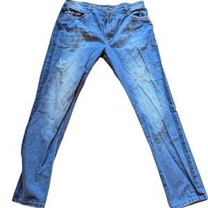 Kenzo Men's Distressed Blue Jeans 34 Casual Streetwear Grunge Everyday